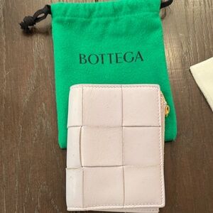 Bottega Veneta Light Pink Woven Wallet